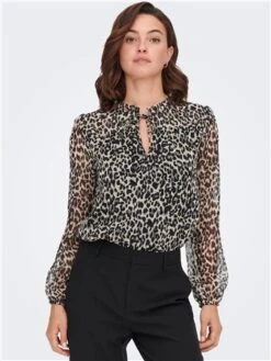 Only Black Ditsy Patterned Blouse
