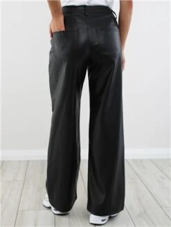 Only Black / Black Madison Life Hw Wide Faux Leather Pant -Deals The Lush Dresses Store 29175 3
