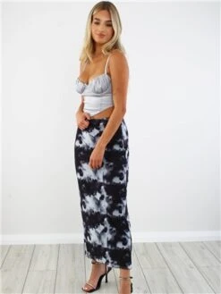 Saint Genies Silver Layla Satin Lace Up Back Crop Top -Deals The Lush Dresses Store 29198 2