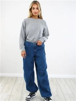 Only Blue / Dark Blue Denim Clara Parachute Pant -Deals The Lush Dresses Store 29251 2