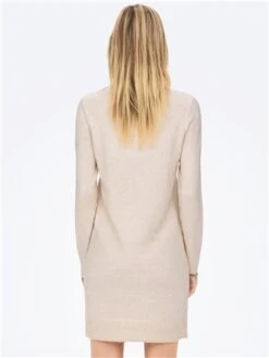 Only Grey / Birch Rica Long Sleeved Knitted Dress -Deals The Lush Dresses Store 29281 3