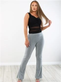 Vila Silver Mynte Hw Flared Pants -Deals The Lush Dresses Store 29290 2