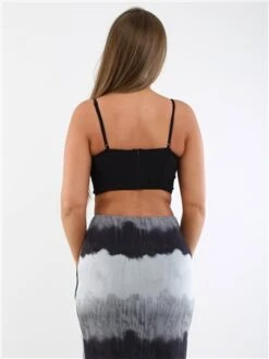 Saint Genies Black Ruched Cowl Neck Detail Corset Top -Deals The Lush Dresses Store 29305 3