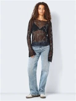 Noisy May Black Violet Bell Sleeve Top -Deals The Lush Dresses Store 29431 2