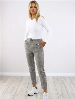 Only Black / Dark Grey Poptrash Checked Trousers -Deals The Lush Dresses Store 29467 2