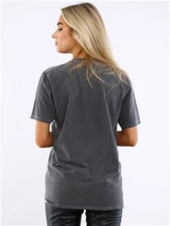 Missi London Acid Wash Charcoal Endless Journey Print T-Shirt -Deals The Lush Dresses Store 29538 3