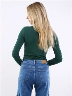 Pieces Trekking Green Ruka Ribbed Top -Deals The Lush Dresses Store 29550 3