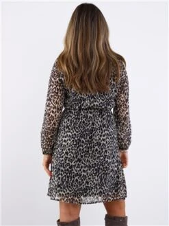 Only Grey / Pumice Stone Cera Mini V-Neck Dress With Tie Waist -Deals The Lush Dresses Store 29615 3