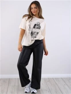 Noisy May Ecru Loui Grunge Tee -Deals The Lush Dresses Store 29669 2