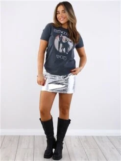 Re:Covered Washed Black Fleetwood Mac Still T-Shirt 6 Re:Covered Washed Black Fleetwood Mac Still T-Shirt -Deals The Lush Dresses Store 29701 2