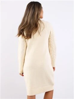 Dv8 Cream Cable Knit Jumper Dress -Deals The Lush Dresses Store 29711 3